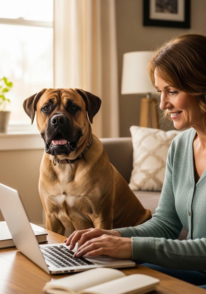dog and owner